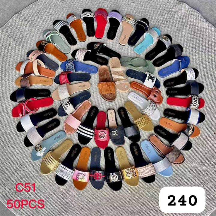 Ladies mixed sandals
